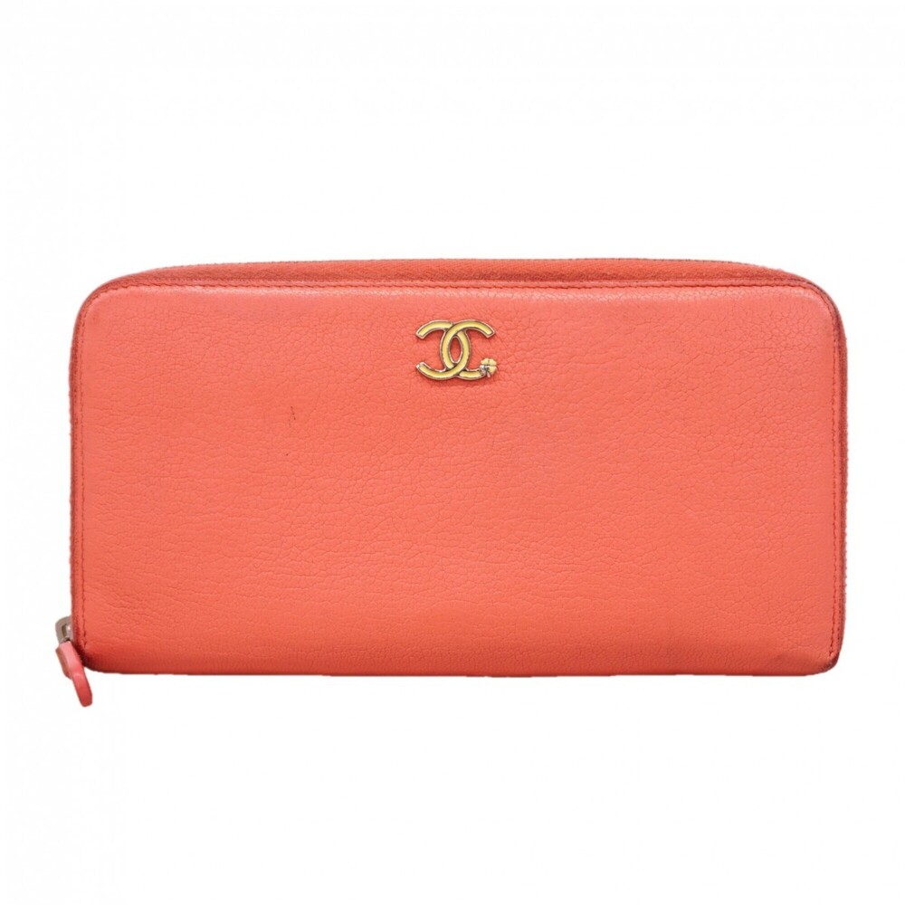 CHANEL Pink Leather Wallet